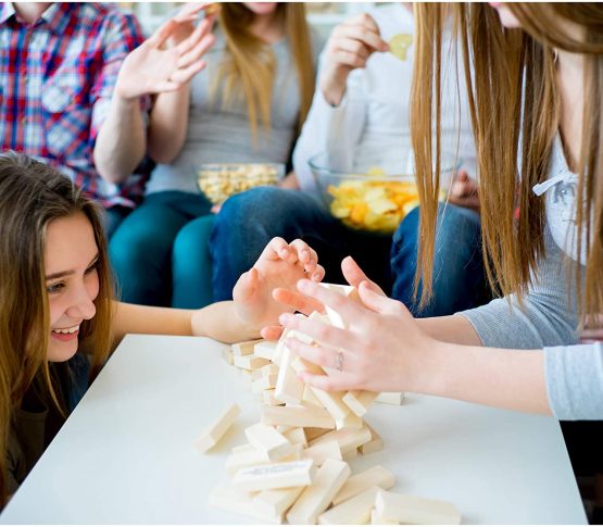 M.Y Traditional Tumbling Tower Game with 48 Wooden Pieces - Image 2