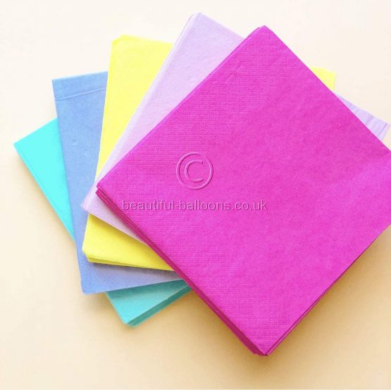 Beautiful Balloons Pastel Rainbow Party Kit - Cups, Napkins and Plates! complete kit - Image 3