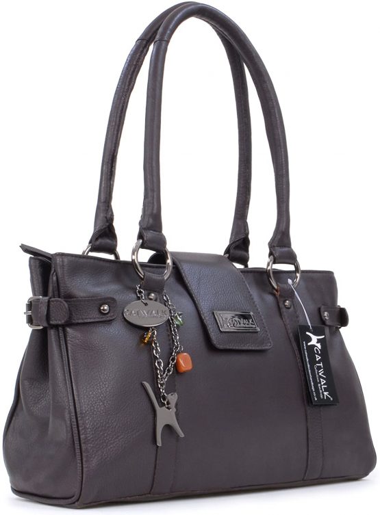 CATWALK COLLECTION HANDBAGS - Women's Leather Top Handle/Shoulder Bag - MARTINA - Image 3