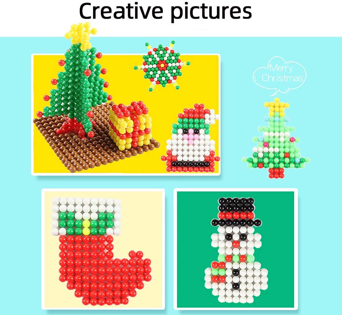 QUCHENG Water Fuse Beads Kit , Mega Bead for Kids , Craft Sticky Beads for Kids Children DIY