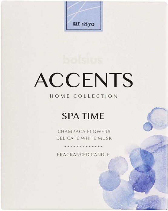 Bolsius New 'Accents' Range - Fragranced jar candle, gift boxed in 'Spa Time' Fragrance - Image 2
