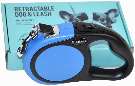 Fit4Less Retractable Dog Lead for Small and Medium Breed, lightweight handy but powerful pull, very convenient for your dog,cat under 20kgs(44lbs) (Orange)