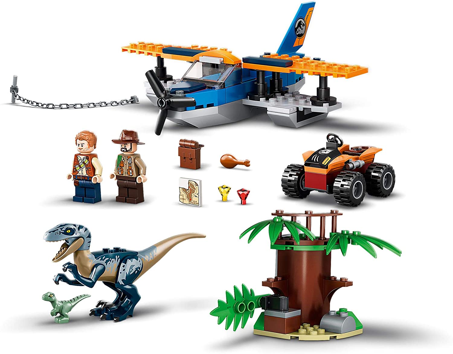LEGO 75942 Jurassic World 4+ Velociraptor: Biplane Rescue Mission Dino Toys for Preschool Kids, Multicolor - Image 4