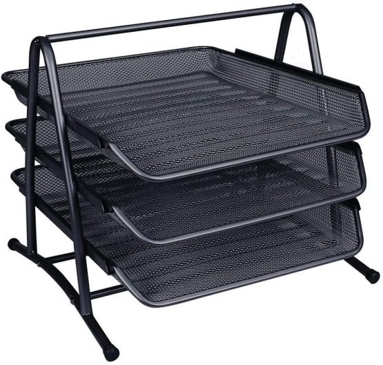 Q-Connect 3-Tier Document Tray - Black - Image 2