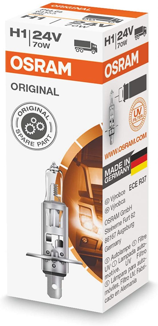 Osram 64155 lamp Off-Road 'Super Bright', H1, 24V/70W, P14,5s, 1 piece in folding box