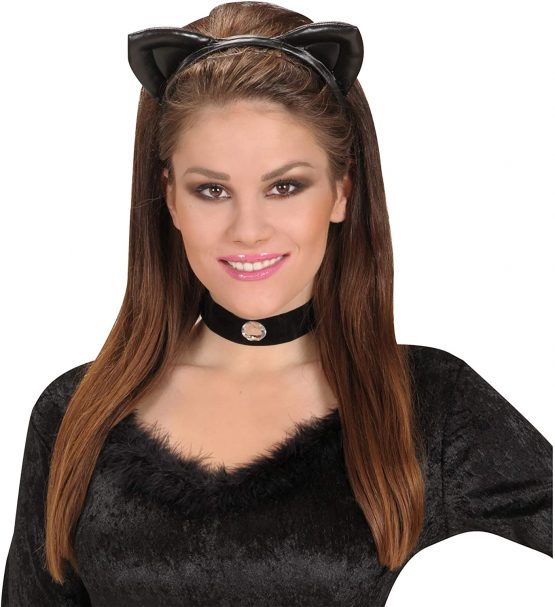 Cat Ears Leatherlook Accessory for Animal Fancy Dress - Image 3