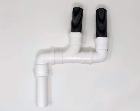BITS4REASONS NEW MODEL CARAVAN (TWIN) WASTE WATER OUTLET PIPE SYSTEM ADAPTOR WITH FLOPLAST HOME PLUMBING GRADE FITTINGS CE STANDARD TESTED TO EN 1451 - Image 2