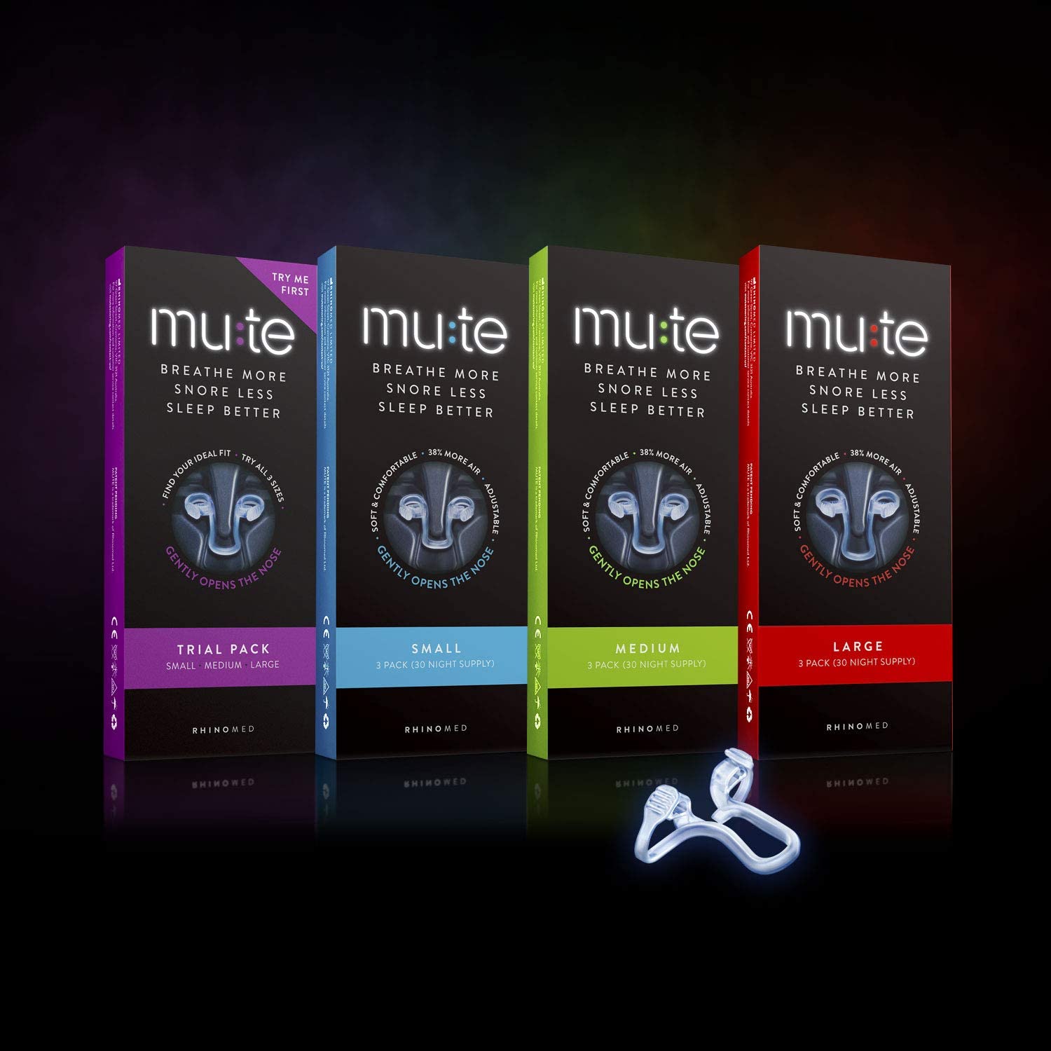 Mute Nasal Dilator Snoring Solution, No Colour, Medium (Pack of 3) - Image 3