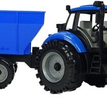 Toyland® Farm Tractor With Trailer In Pink, Red Or Blue (BLUE)
