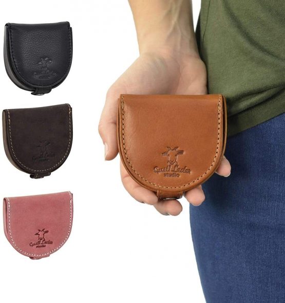 Gusti Leder studio"Brian" Genuine Leather Coin Pouch Wallet Vintage Purse Money Cash Notes Card Holder Unisex Brown 2A14-22-5 - Image 2