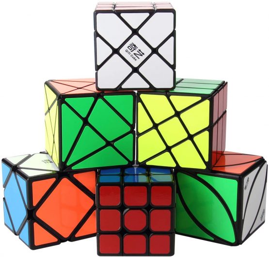 ROXENDA Cubes, [6 Pack] Magic Cube Set - Skew Axis Windmill Fisher Ivy 3x3x3 Cube Smooth Magic Cubes Puzzles Collection