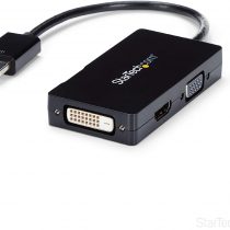 StarTech 3 in 1 DisplayPort Multi Video Adapter Converter - 1080p DP Laptop to HDMI VGA or DVI Monitor or Projector Display (DP2VGDVHD)