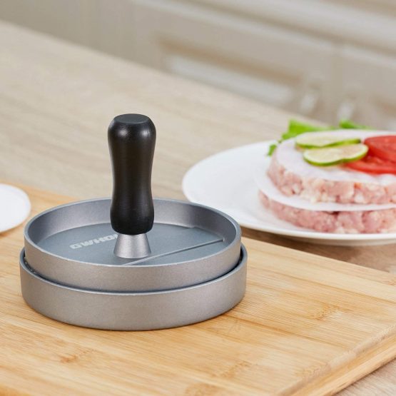 GWHOLE Non Stick Burger Press + 100 Wax Discs, Ideal for BBQ - Image 4