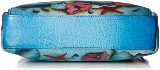 Anuschka Women’s Genuine Leather Crossbody With Front Zip Organizer -  Hand Painted Exterior - Image 4