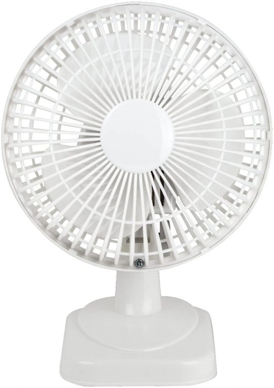 Status Portable 6-Inch Desk Fan, White