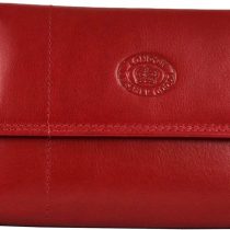 Ladies Soft Real Nappa Leather Zip-around Purse with Front Flap and Double Credit Card Swing Section (Lilac/Dark Brown/Dark Red/Mid Brown)