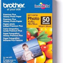 Brother BP71GP50 Photo Paper, 6" x 4", Premium Plus Glossy, 15cm (W) x 10cm (L), 50 Sheets, Brother Genuine Supplies