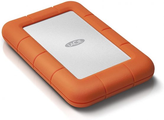LaCie Rugged Mini 2 TB External Hard Drive Portable HDD – USB 3.0 USB 2.0 Compatible, Drop Shock Dust Rain Resistant Shuttle Drive, for Mac and PC (LAC9000298), Aluminium, Orange - Image 3