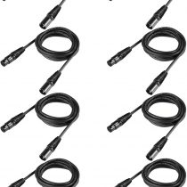 Neewer 8 Pack 6.5 feet/2 meters DMX Stage Light Cable Wires with 3 Pin Signal XLR Male to Female Connection for Moving Head Light Par Light Spotlight with XLR Input and Output
