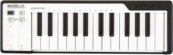 Arturia 230512 MicroLab Black - Compact 25 Note USB Controller Keyboard, 37.0 mm*414.0 mm*130.0 mm