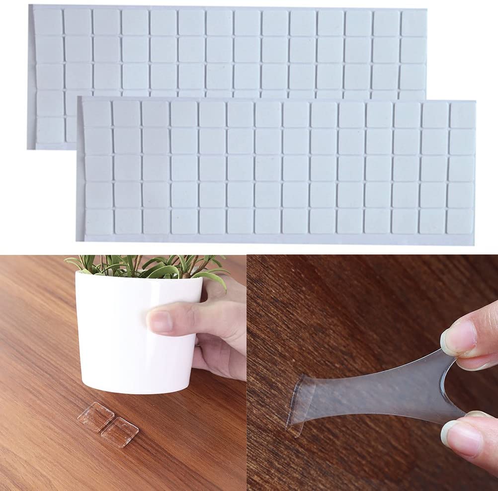 ULTNICE Waterproof Transparent Double-Sided Acrylic Adhesive Tape Strong Mounting Pads for Diy Crafts Home Office Use 12.2 X 5.1 Inch - Image 2