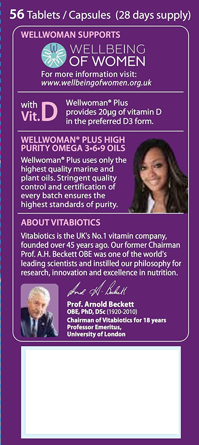 Multivitamin Tablets for Women Wellwoman Tablets Plus Omega 3-6-9, New, 56 count (Pack of 1) - Image 3