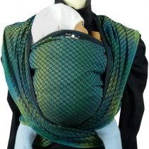 Didymos Woven Baby Wrap, Facett Tethys, Size 7, 520 cm, Black/Green