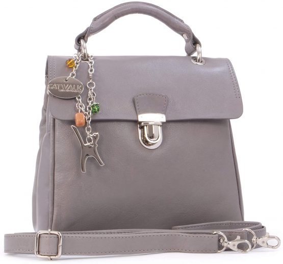 Catwalk Collection Handbags - Women's Vintage Leather Top Handle Bag with Detachable Shoulder Strap - PANDORA