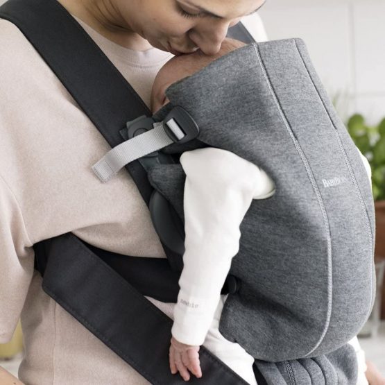 BABYBJÖRN Baby Carrier Mini, 3D Jersey, Dark grey - Image 2