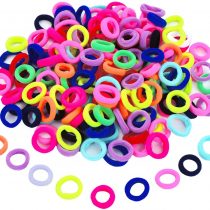 100 Pieces Elastic Hair Ties Mini Hair Bands Tiny Rubber Bands Colored Girls Ponytail Holders for Baby Kids