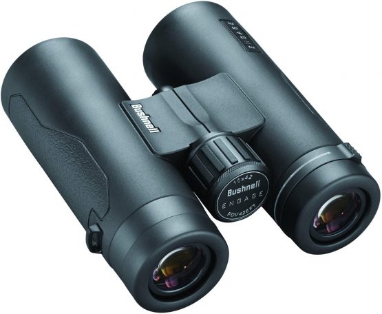 Bushnell Engage 10x42mm all purpose binocular. BEN842. Pouch and strap included. High quality Dielectric prism coatings with 92% light transmission. Bak-4 roof prisms - Image 3