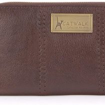 CATWALK COLLECTION HANDBAGS - Ladies Large Organiser Zip Purse with Gift Box - Real Leather with RFID Protection - Credit Card Wallet with Zip Coin Compartment - Gallery