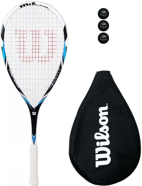 Wilson Pro Team Squash Racket + Balls (Various Options)