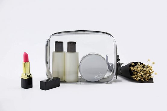 Clear Cosmetic Bag,Toiletry Carry 5 Pieces PVC Waterproof Toiletry Organizer Case with Zippers for Men and Women Travel Business Vacation Bathroom Organizing - Image 3