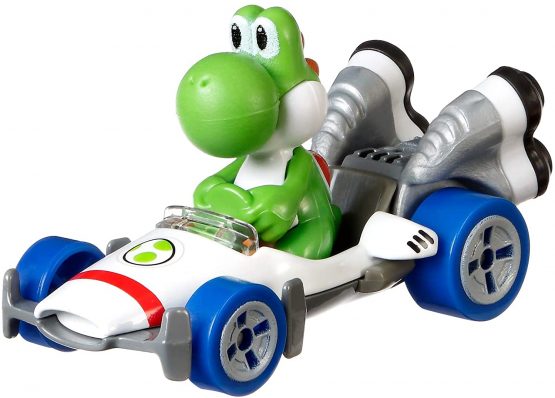 Hot Wheels GBG29 Mario Kart 1:64 Die-Cast Yoshi with B-Dasher Vehicle