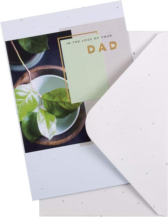 Sympathy Card for Loss of Dad from Hallmark - Embossed Photographic Design - Image 2