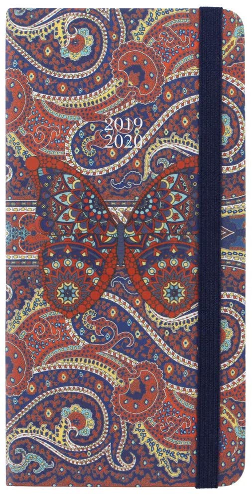 Letts Slim Paisley Week to View 19/20 Academic Diary - Butterfly, schmetterling