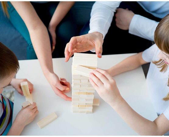 M.Y Traditional Tumbling Tower Game with 48 Wooden Pieces - Image 3