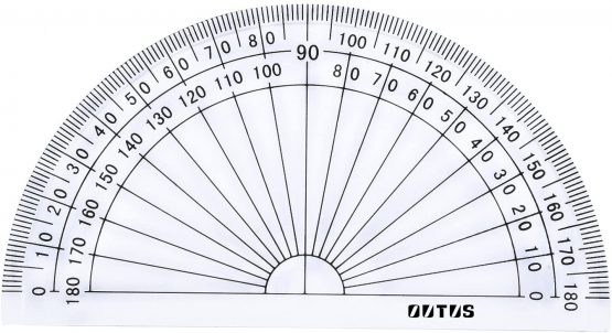 Plastic Protractor for Angle Measurement Student Math 180 Degrees, 4 Inches, Clear, 10 Pack - Image 2