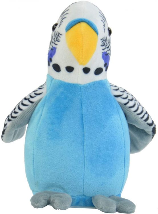 Kögler 75674 Laber Caruso Budgie Approx. 17 x 21 x 11 cm, lab Animal with Recording and Playback Function, Popping and wobbling, Ideal for Boys and Girls as a Gift, Colourful