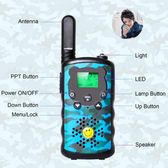 NEHOPE Walkie Talkies for Kids Adults,4 Mile Long Range, 8 Channel 2 Way Radio & Handheld Kids Walkie Talkies,Best Gifts for Boys & Girls adults for Outdoor Adventure - Image 2