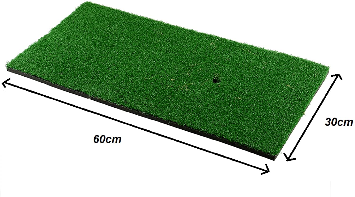 LL-Golf® Golf driving Range mat 60x30 cm/practice/exercise/fairway mat/mat with rubber tee, Black, 60 x 30 cm - Image 3
