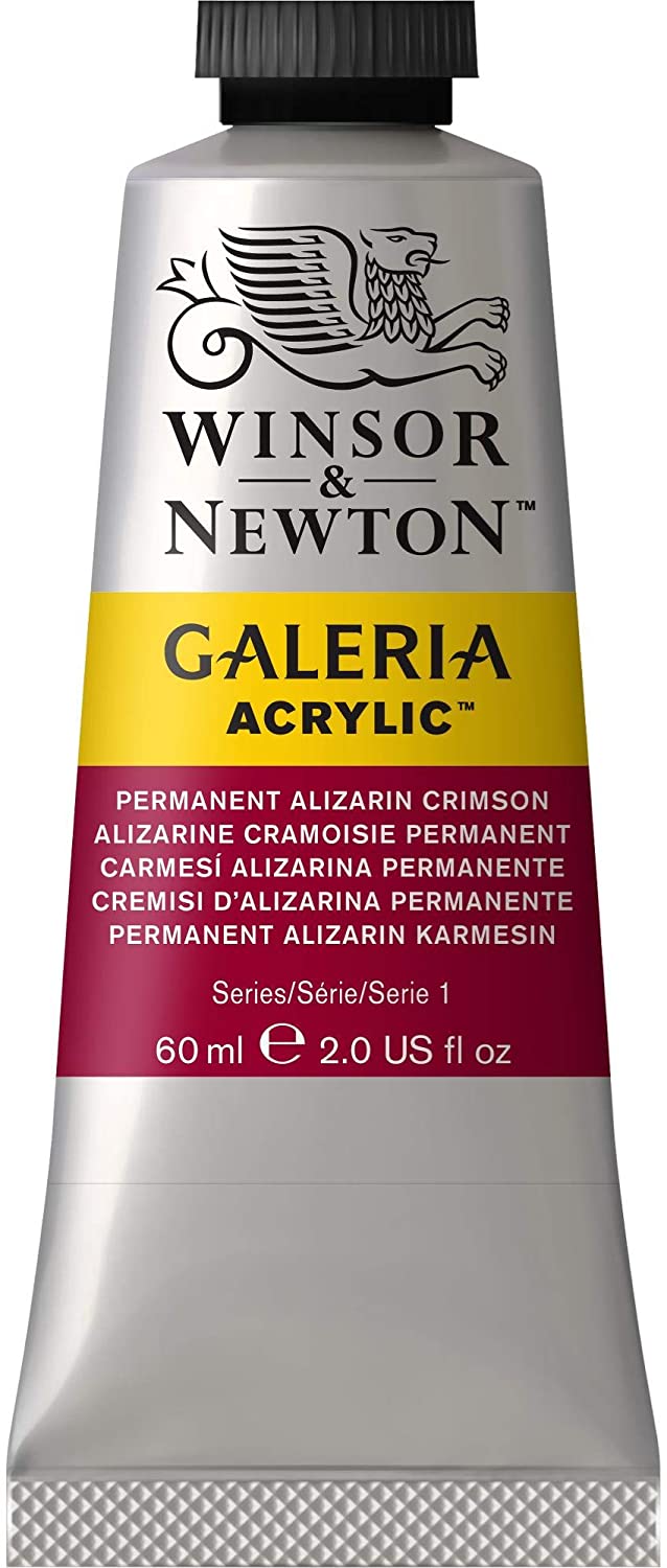 Winsor & Newton Galeria 60ml Permanent Alizarin Crimson, Acrylic, Perm Aliz, 5 x 3 x 12 cm, Perm Aliz Crimson, 60 ml (Pack of 1)