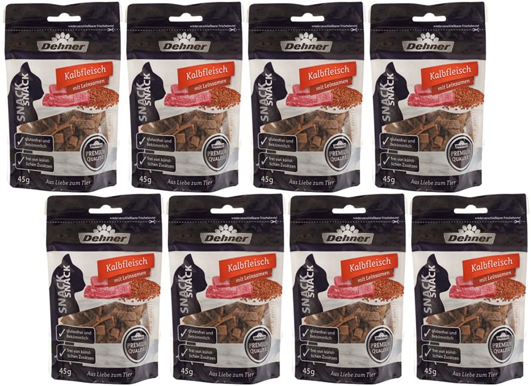 Dehner Premium cat snack 8 x 45 g (360 g), 360 g (Pack of 1)