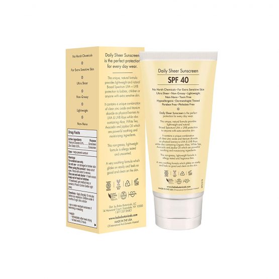 Babo Botanicals SPF 40 Daily Sheer Facial Sunscreen, Unscented, 1.7oz, Best Natural Mineral Sunscreen, Non-Nano, Sensitive - Image 2