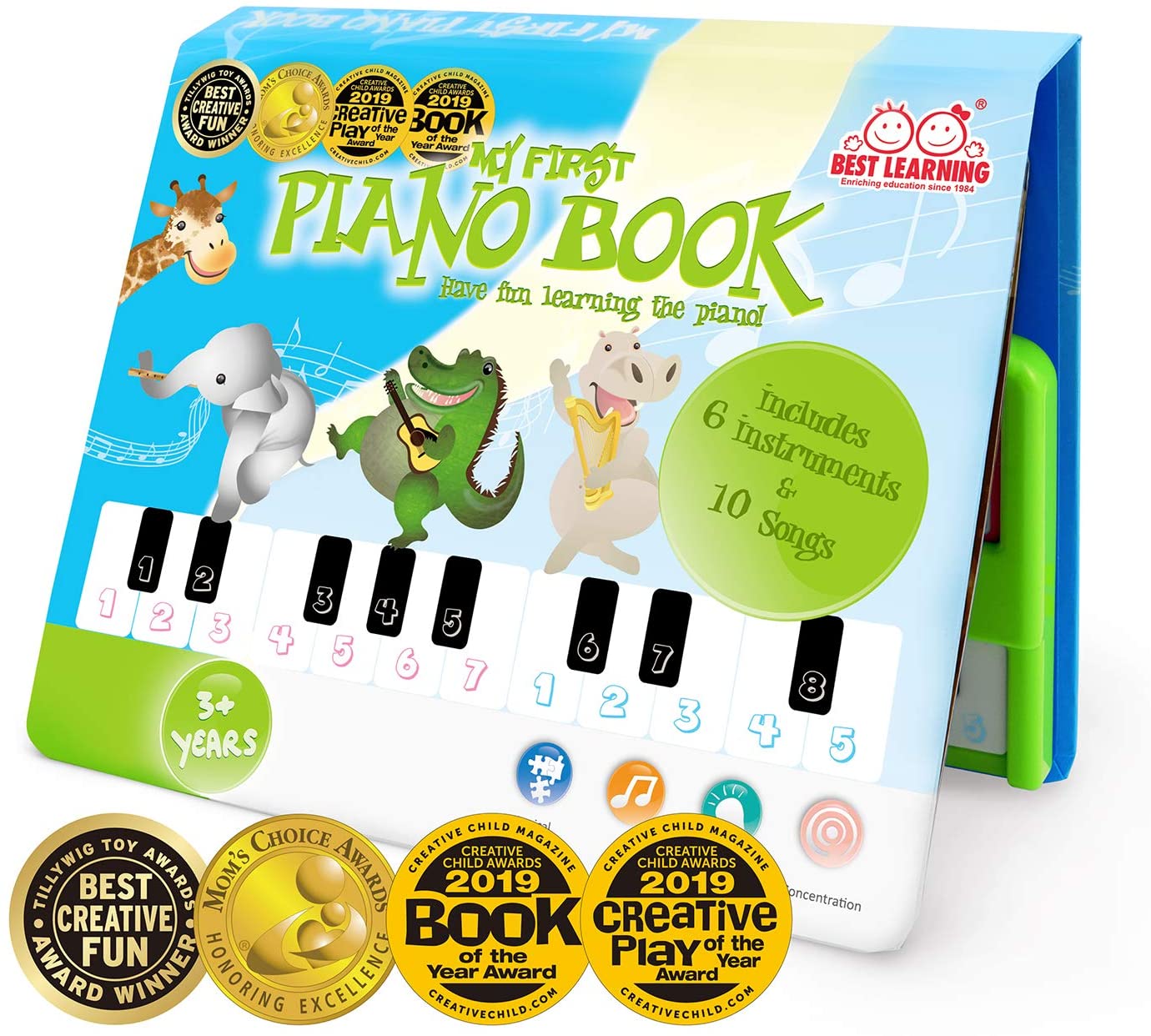 BEST LEARNING My First Piano Book, Educational Musical Toy for Toddlers Kids Ages 3-5 Years, Ideal 3