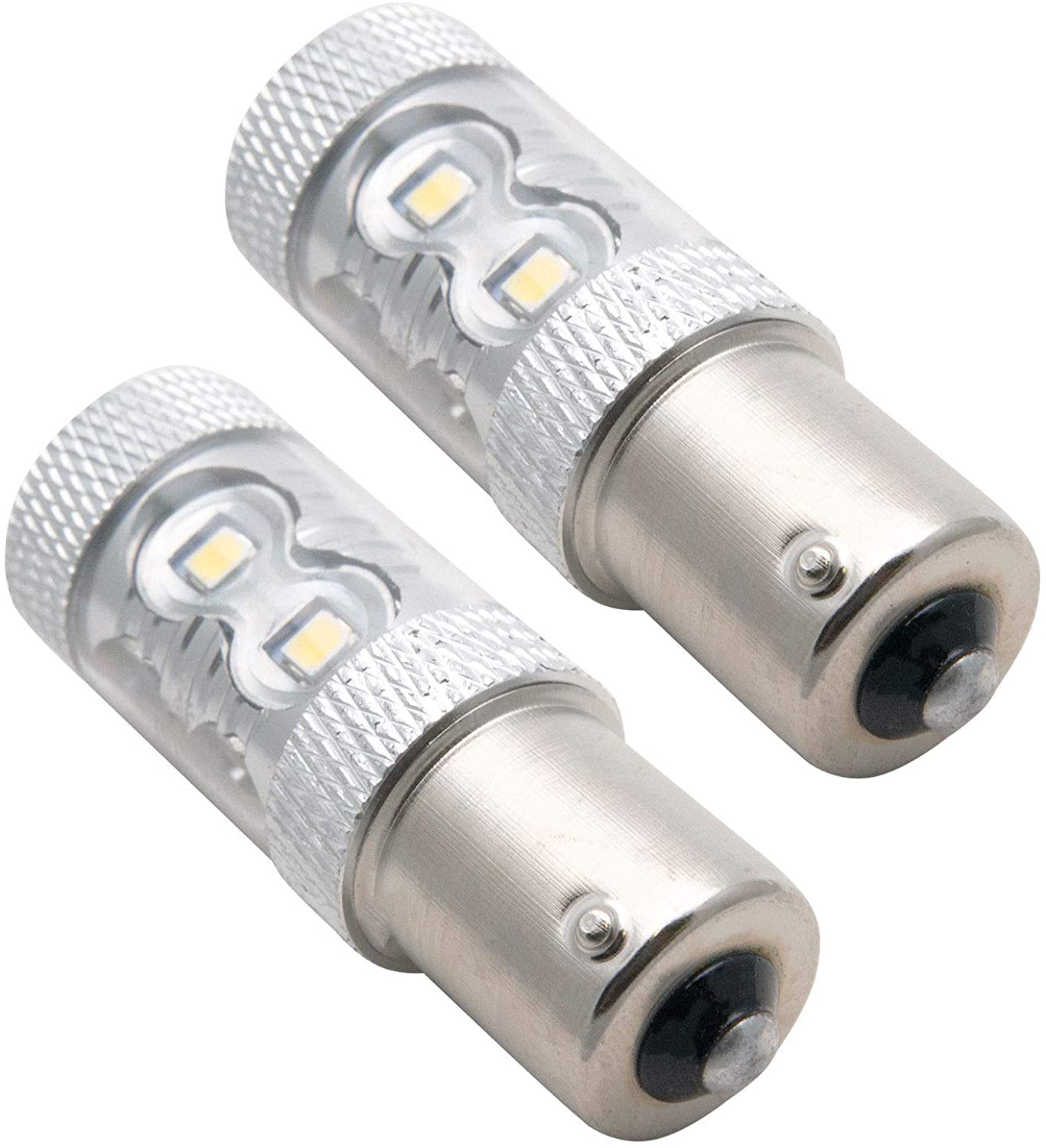 MASO 12V 1156 LED Brake Light Bulbs with Projector Lens BA15S P21W 6000K White Super Bright Canbus Error Free Backup Reverse Lights, Brake Lights, Tail Lights (Pack of 2) - Image 4