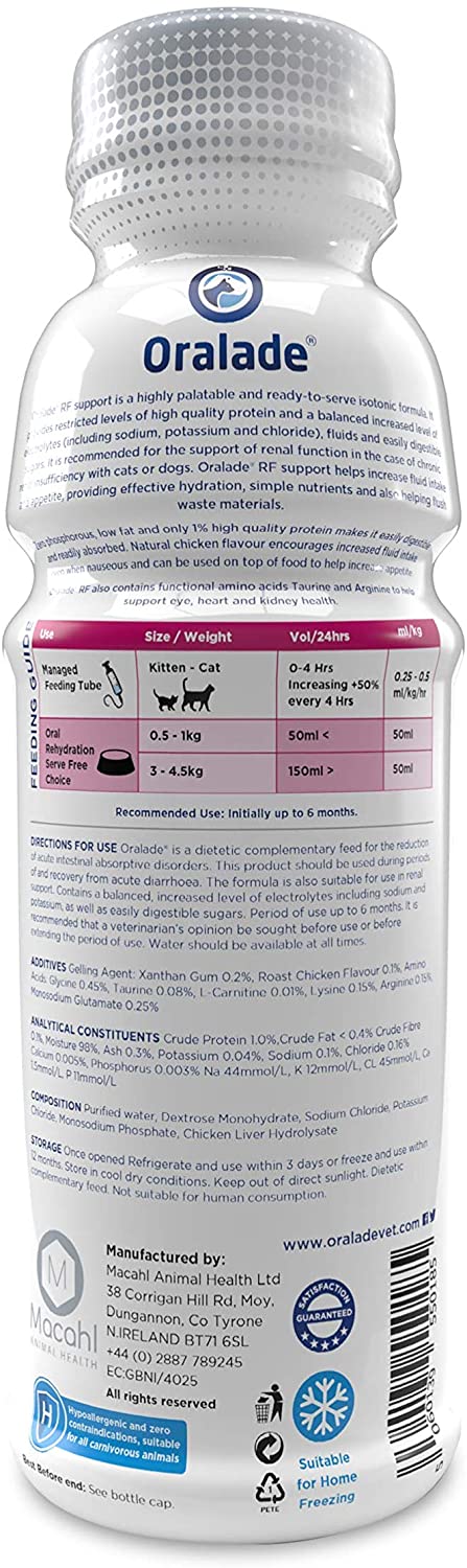 Oralade, Advanced RF+, Oral Rehydration Support for Cats, Fast Acting Isotonic Formula, Kidney and Urinary Support - Image 3