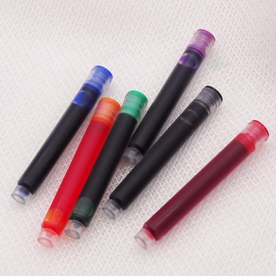 30 PCS Jinhao Fountain Pen Ink Cartridges 6 Color Set（ Black, Blue, Apple Green, Purple, Red and Orange) International Standard Size - Image 4