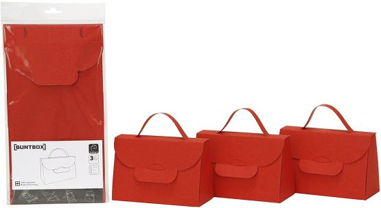 Coloured Box 171 17 Handbag 3 Piece Set Ruby